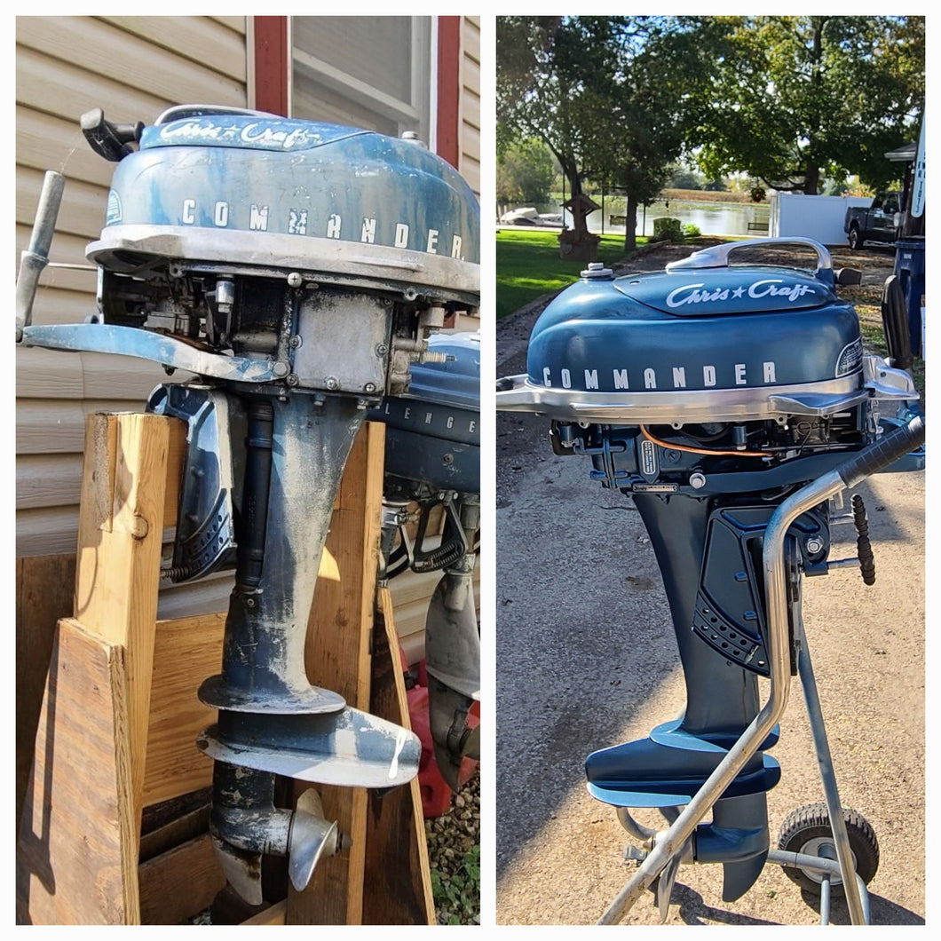 RARE! 1950-1953 Chris-Craft Commander 10hp Outboard Motor REFINISHED DISPLAY OUTBOARD ***